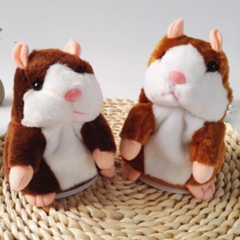 Hamster brinquedo de pelúcia para crianças, repete o que você diz, brinquedo de pelúcia engraçado, recorde educacional, presente interativo