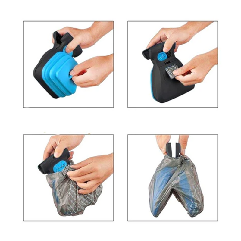 Colher de Cocô ABS Dobrável com 1 Rolo, Saco de Lixo Portátil, Caixa De Armazenamento De Lixo para Pet, Viagem