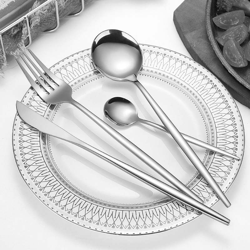 Conjunto Premium Talheres Aço Inoxidável- Retro conjunto de talheres de ouro luxo completo talheres estilo europeu aço inoxidável colher garfo bife faca louça caixa presente