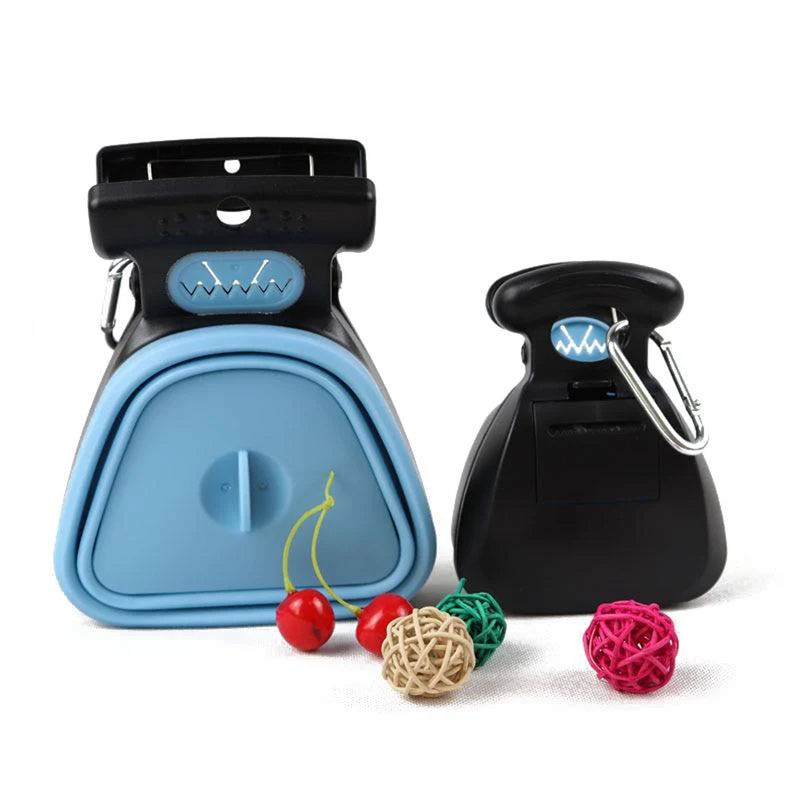 Colher de Cocô ABS Dobrável com 1 Rolo, Saco de Lixo Portátil, Caixa De Armazenamento De Lixo para Pet, Viagem