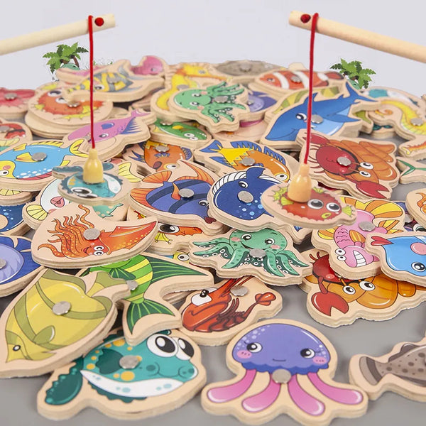 Pescaria Magnética Infantil Montessoriana  - Brinquedo Educativo Padrinhos Mágicos