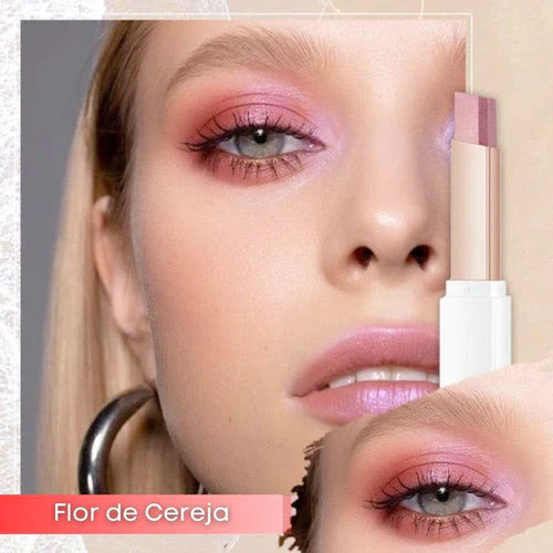 Sombra De Olho De Maquiagem À Prova D 'Água De Cor Dupla Degradê Com Glitter Fosco