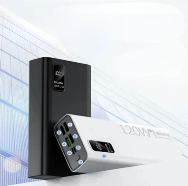 Power Bank de carregamento super rápido para vários telefones celulares, 120W, 30000 mAh, 100% Capacidade dos Recursos