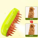 Massageador de pulverização elétrico para gatos e cães, 3 em 1 escova de higiene, Escova de estimação vaporosa Carregamento USB Depilação flutuante, Pet Care