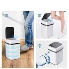 Lixeira Kitchen Touch, Lixeira do banheiro, Balde de Lixo Inteligente, Lixeiras no vaso sanitário, 13L