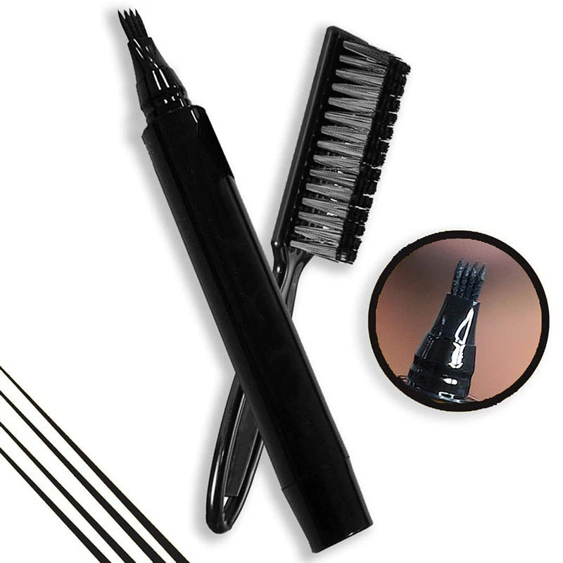 Kit Caneta Preenchimento Barba Cabelo Bigode A Prova Dágua